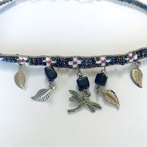 BOHEMIAN HANDMADE DRAGONFLY BEADED ANKLET